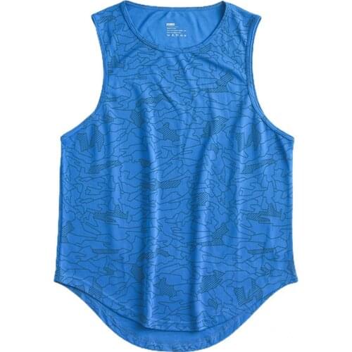 Skin-friendly Stylish Arc Hem Loose Running Vest Breathable Summer Vest Arc Hem for Daily Wear