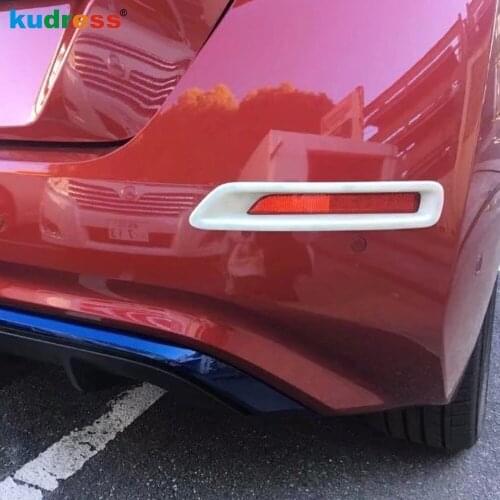 For Nissan Leaf 2017 2018 2019 Chrome Rear Fog Light Lamp Molding Cover Trim Tail FogLamp Bezel Auto Accessories Styling