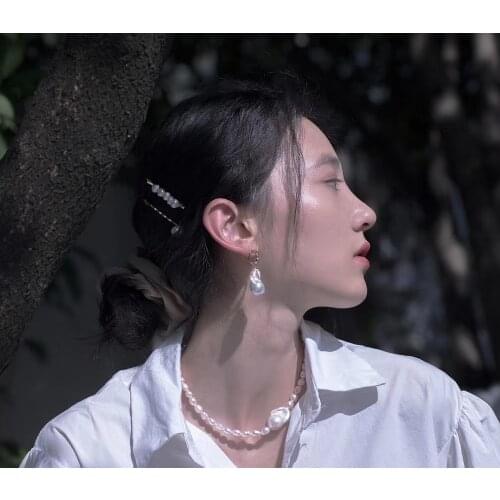 ECHSUN pure natural baroque water pearl jewellery set necklace bracelet bead chain pulseras feminina handmade wholesale on sale