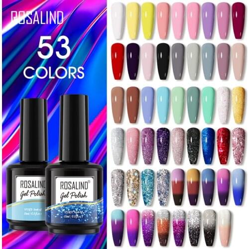 ROSALIND Gel Nail Polish 15ml Varnish Hybrid Semi Permanent Glitter All For Manicure Nail Art Design UV Gel Polish