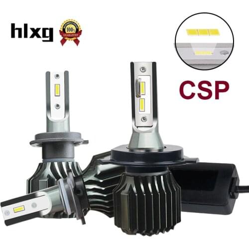 Hlxg Mini Size 1 Set 9000LM Car Headlight H4 LED H7 H1 H3 H11 9005 HB3 9006 HB4 Led H8 CSP Chips Auto Headlamp Car Light N4