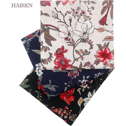 Haisen,Printed Floral Plain Poplin Cotton Fabric DIY Quilting&Sewing Cloth Material For Baby&Children Fashionable Dress Shirt