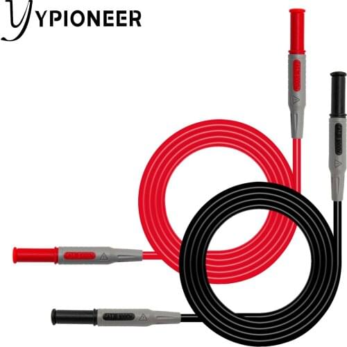 YPioneer P1032 Multimeter Test Leads Injection Molded 4mm Banana Plug Test Wires Straight to Straight 3.3ft/1m