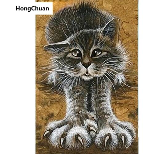 Cute Cat Mural 5D DIY Square/Round Diamond Painting Mosaic Cross Embroidery Handicraft Home Decoration Christmas Gift New Year