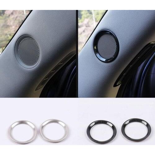 For Mazda CX-5 CX5 2017-2021 Stainless Steel Front Pillar Sound Ring Speaker Horn Decoration Ring Car Interior Decoration Frame