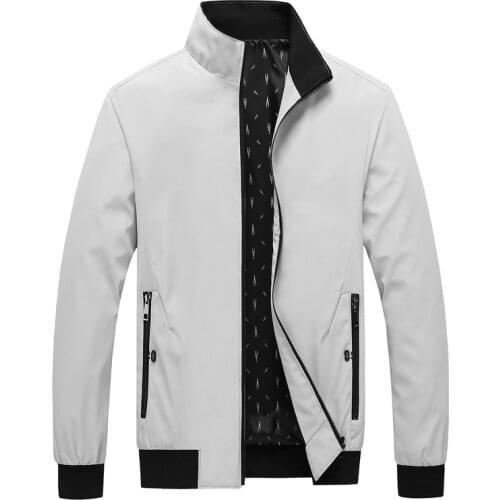 New Spring Men Jacket Coats Casual Solid Color Jackets Stand Collar Men Business Jacket Brand Clothing Male Outwear