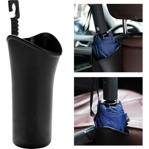 Multi-Function Auto Car Umbrella Holder Bucket Storage Box Bucket Garbage Can Hanging Organizer Black