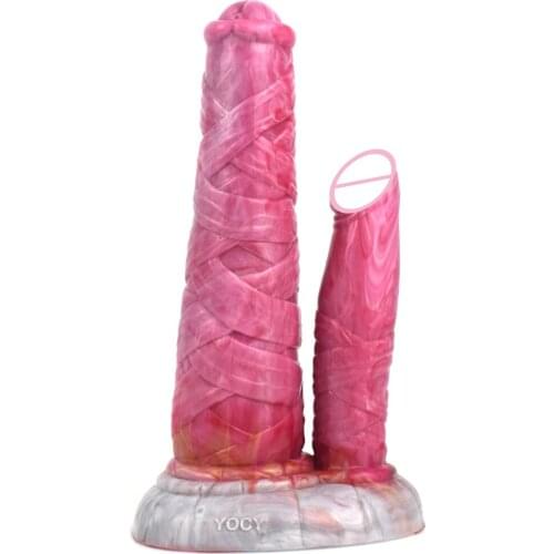 Soft Penis Realistic Dick Top Huge Double Dildos Double Penetration Vagina And Anus Sex Toys Phallus Two Headed Dildo Women Cute