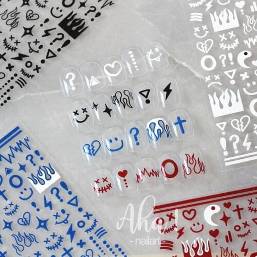 Newest Flame 3D Back glue Nail decal Nail sticker Nail decoration Nail art Nail tool Nail ornament HL209