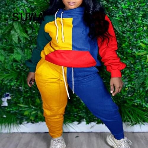 Casual Tracksuit Women Hoodie Sweatshirt And Drawstring Pants Women Clothes Set Warm Autumn Female 2 Piece Set Plus Size