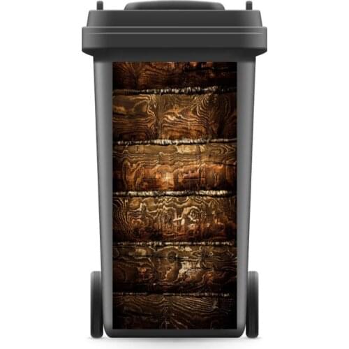 DIY Creative Wooden Rubbish Bin Sticker Wallpaper mural Wall Print Decal Removable Photo self adhesive Gift