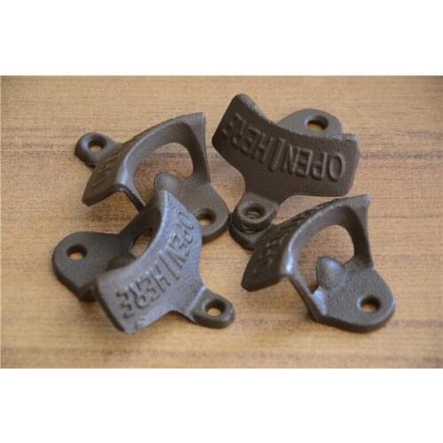 200Pcs/Lot Wall Mount Bottle Opener Portable Bar Club Wine Beer Soda Glass Cap Open Tool