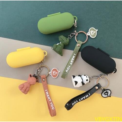 3D case For Huawei Freebuds 3i / Honor 3 / Flypods 3i 3 i Case Cute Panda fox \Rabbit Cartoon Keychain Silicone Earphone Cover