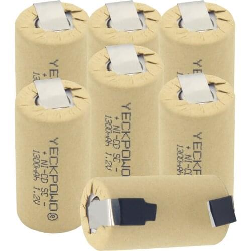 SUB C battery SC Batteries rechargeable 1.2V 1300mah real capacity nicd akkus for makita for bosch for dewalt power tools