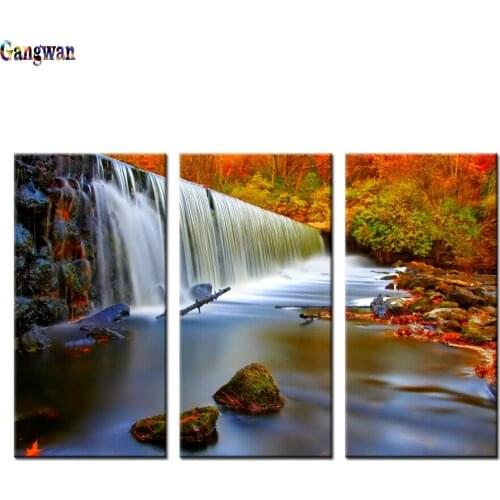 Diamond embroidery 3d nature full drill Diamond painting waterfall forest diy diamond picture 5d Cross Stitch Rhinestone mosaic