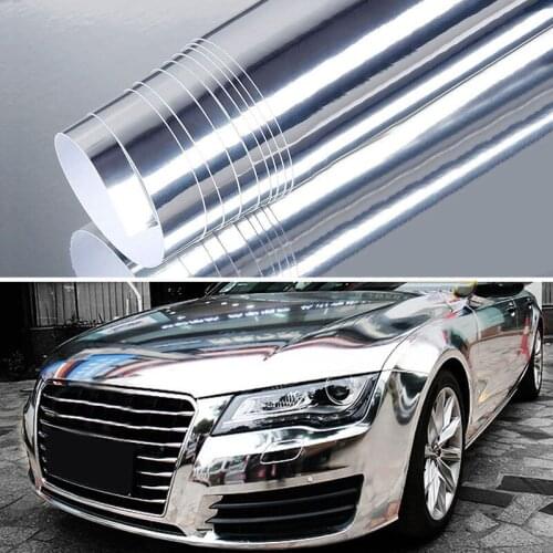 Car Chrome Mirror Vinyl Film Wrap Sticker Decal Interior Decoration Stretchable Motorcycle Car Sticker Decal Sheet