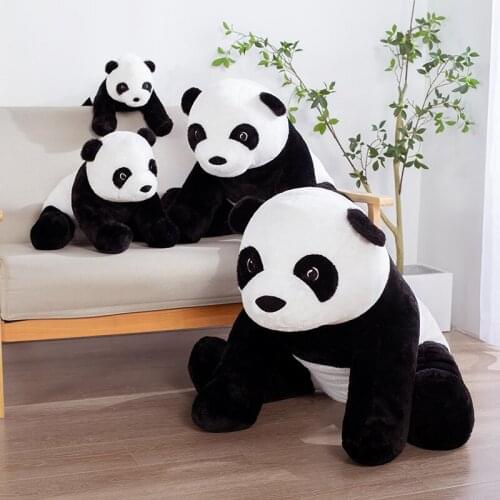 90cm Big Seated Panda Plush Toys Simulation Giant Squid Stuffed Toys Cute Animal Plush Dolls for Kids Boys Girls Gifts
