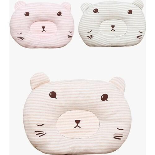 Baby Pillow Head Protector Anti Roll Shaping Pillow Baby Decoration Room Cartoon Small Bear Colored Cotton Pillow Newborns Baby