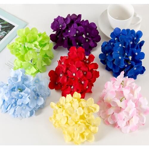 Artificial flower hydrangea head 16CM Silk cloth Spring Rose Bride Bouquet Home Wedding Decor Scrapbooking DIY Supplies