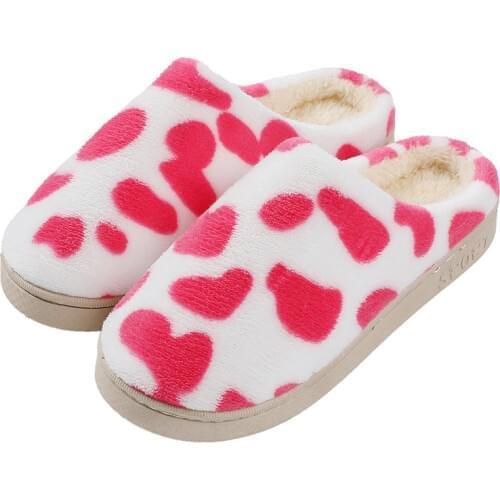 Furry Home Slippers Women Soft Warm Plush Shoes Winter Cotton Indoor Slippers Men Comfortable Velvet Slides for Cold Weather
