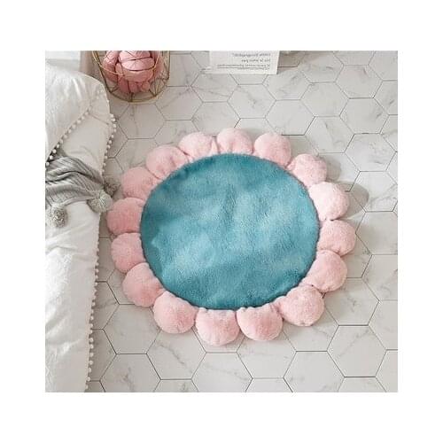 Fleece Soft Flower Children Mat Cushion Princess Beds For Girl Winter Warm Cushion Sofa Protector Dropshipping