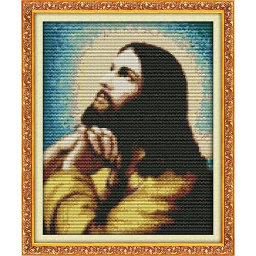 Joy Sunday Preaching Christ home decor chinese printed pattern Cross Stitch Kit DMC needlework DIY Jesus handmade embroidery set