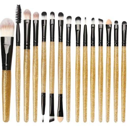 15pcs Makeup Brushes Set Blending Eyeshadow Eyeliner Brow Foundation Face