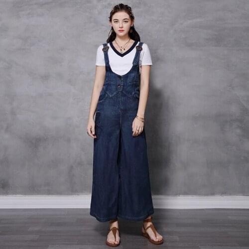 2020 new summer wear braces jeans embroidery restoring ancient ways of cultivate morality leisure jumpsuits. 82208