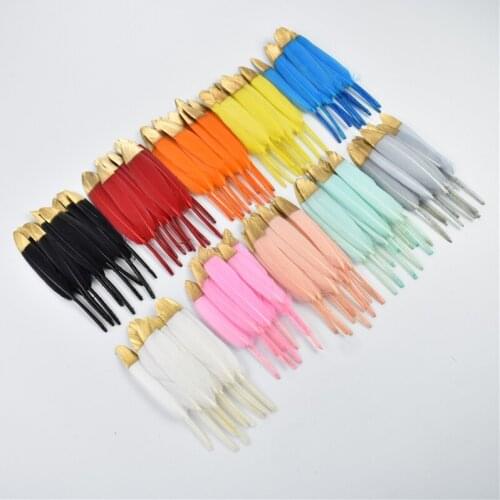 Wholesale 10-15cm Golden Dipped Duck Feathers for Crafts Jewelry Creation Wedding Party Decoration DIY Handicraft Accessories