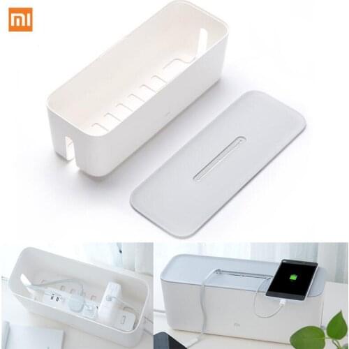 Original xiaomi Power Cord Socket Storage Box Dust insulation Cooling Hole Strip Plug Base Finishing Tying Box Home Storag Tools