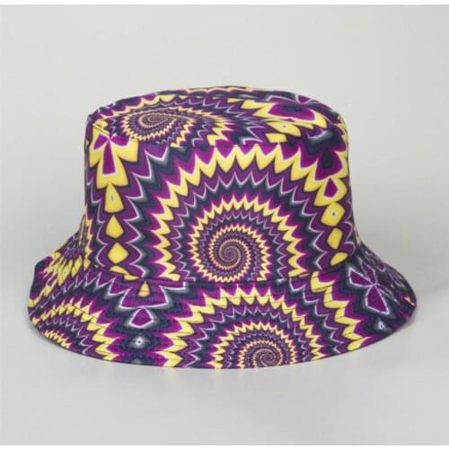 Cotton Print Bucket Hat Fisherman Hat Outdoor Travel Hat Sun Cap Hats for Men and Women 285