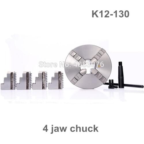 Chuck CNC 4 Jaw Self-Centering 5" K12-130 K12 130 Hardened Steel for Drilling Milling Machine