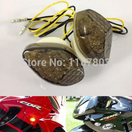 Motorcycle Smoke Front Flush Turn Signals LED Light Fit For Honda CBR 600RR 2003-2008 F3 F4 F4i 1997-2006 CBR 1000RR 2004-2008