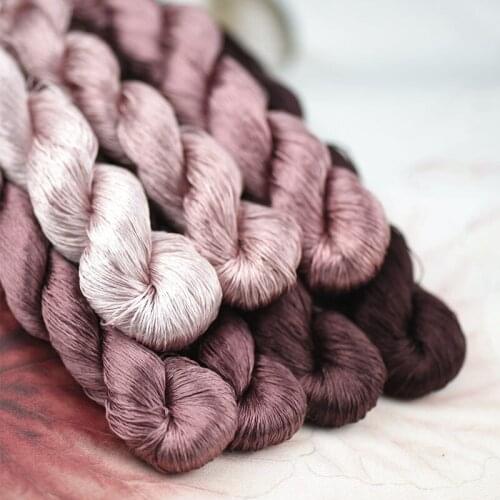 1pcs/400m silk embroidery thread / 100% silk thread /hand embroidery embroider cross stitch/Chestnut/7 pure colors