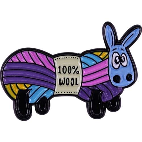 100% Wool Yarn Donkey Enamel Pin When you stare into a persons yarn stash, you gaze into the colors of thier soul