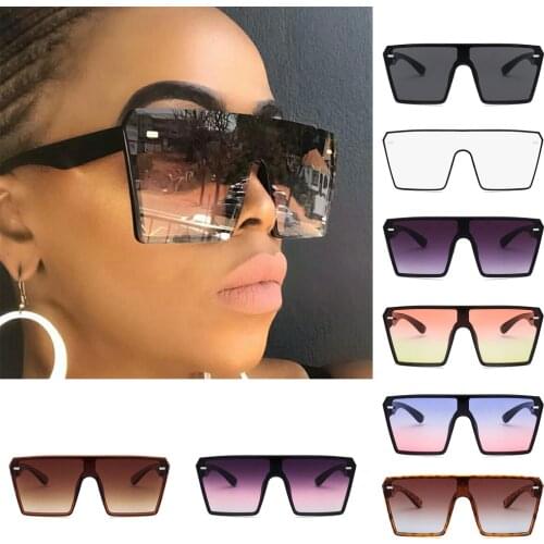Oversized Sunglasses Women Retro Square Sunglasses Women High Quality Sun Glasses for Women Brand Gradient Big Fashion Frame