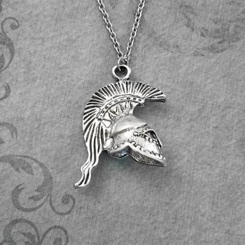 Spartan Necklace Spartan Helmet Necklace Soldier Necklace Sparta Jewelry Spartan Warrior Necklace Sparta Necklace Greek Gift