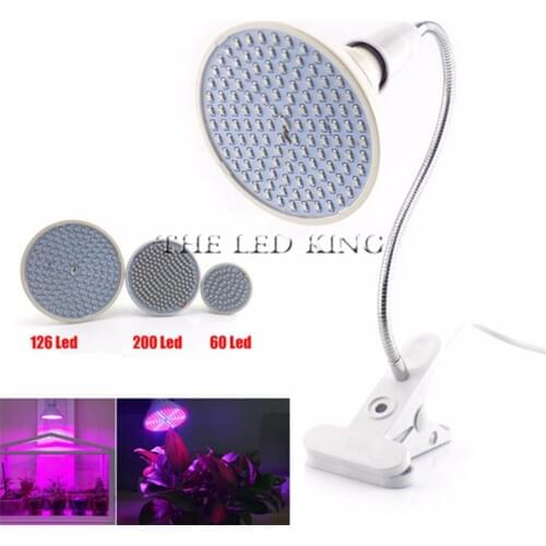 EU E27 LED Grow Lamp Clip Holder indoor Flower Greenhouse Growing Light Seeds Indoor US hydro UV IR Veg Full Spectrum Grow Light