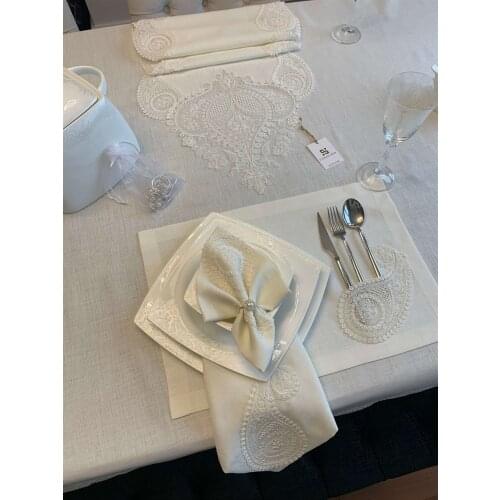Grape Table Cloth Full Set 38 Pieces 12 Placemat +1 Runner+ 12 Napkin+1 Table Cloth +12 Ring Wedding Decoration Mariage Mantel