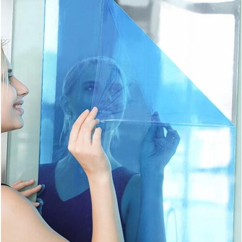 50X100cm Waterpro Self Adhesive Stickers Film Mirror Silver Insulation Stickers UV Rejection Privacy Films Home Decoration DIY