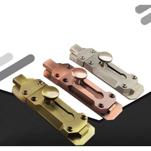 1pc 3/4/5 Inch Zinc Alloy Door Latch Lock Antique Door Bolt Dead Lock For Bedroom Toilets Sliding Safety Gate Hasp Home Hardware