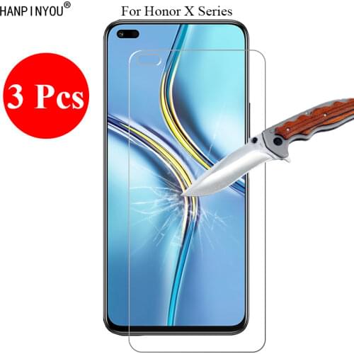 3 Pcs/Lot 9H 2.5D Tempered Glass Screen Protector For Huawei Honor X10 / Max 5G Protective Film + Clean Tools