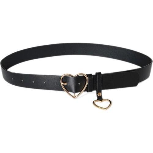 Womens runway fashion heart buckle pu leather Cummerbunds female Dress Corsets Waistband Belts decoration belt R2012