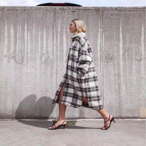 Women - Isabel Etoile Gabrion Blanket Jacket CloakPlaid Gabrion Blanket Coat Cloak Khaki Grey Check Gabriel Coat