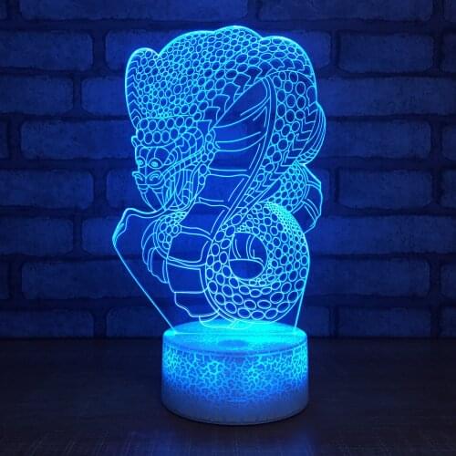 Snake 3D LED Table Lamp Creative Animal usb Night Lights Touch Remote Control Bedroom Decoration Lighting Bluetooth speaker Lamp