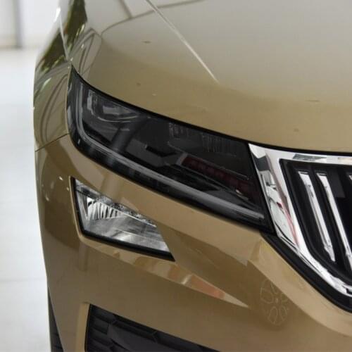 2 Pcs For Skoda Kodiaq 2016-Present Car Headlight Tint Black Protective Film Protection Transparent TPU Stickers Accessories