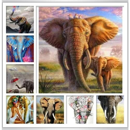 5d diamond painting full diamond animal new product diamond embroidery elephant rhinestone mosaic decoration home decoration gif