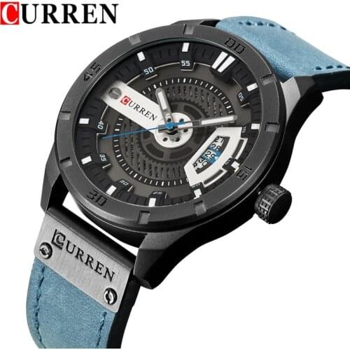 Relogio Masculino CURREN Watch Men Waterproof Calendar Sport Military Male Clock Top Brand Luxury 3D Dial Man Wristwatch 8301