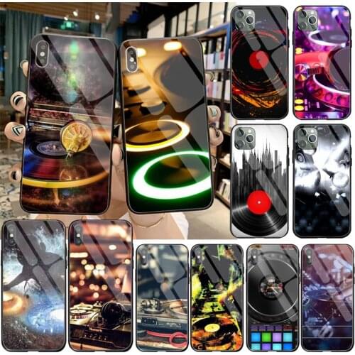 CUTEWANAN ddj dj music Fashion Soft black Phone Case Tempered Glass For iPhone 11 Pro XR XS MAX 8 X 7 6S 6 Plus SE 2020 case