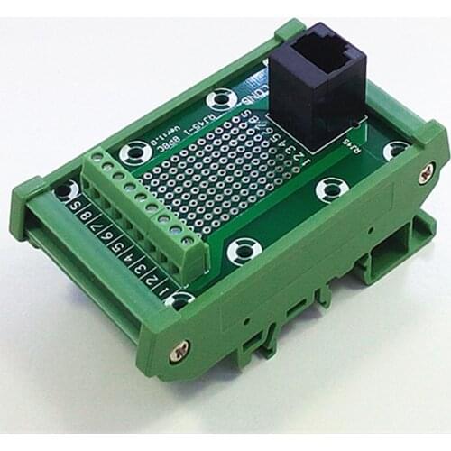 DIN Rail Mount RJ45 Module,RJ45 8P8C Jack Buss Board